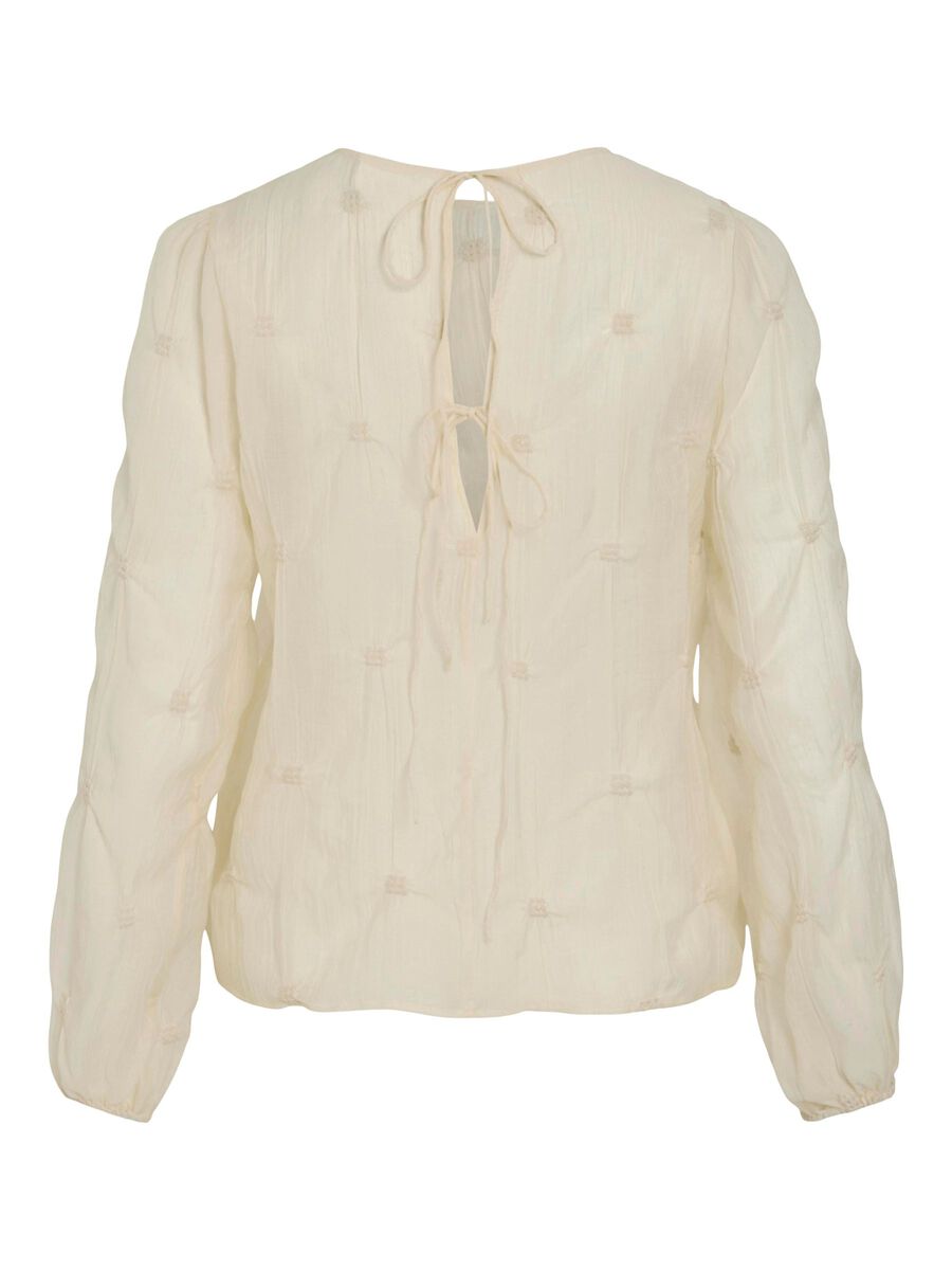 VILA ROUND NECK LONG SLEEVED TOP, Birch, highres - 14108678_Birch_002.jpg