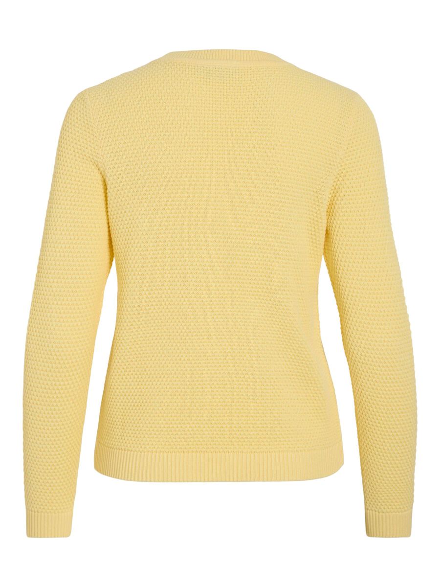 VILA VIDALO BASIC KNITTED PULLOVER, Pale Banana, highres - 14082767_PaleBanana_002.jpg