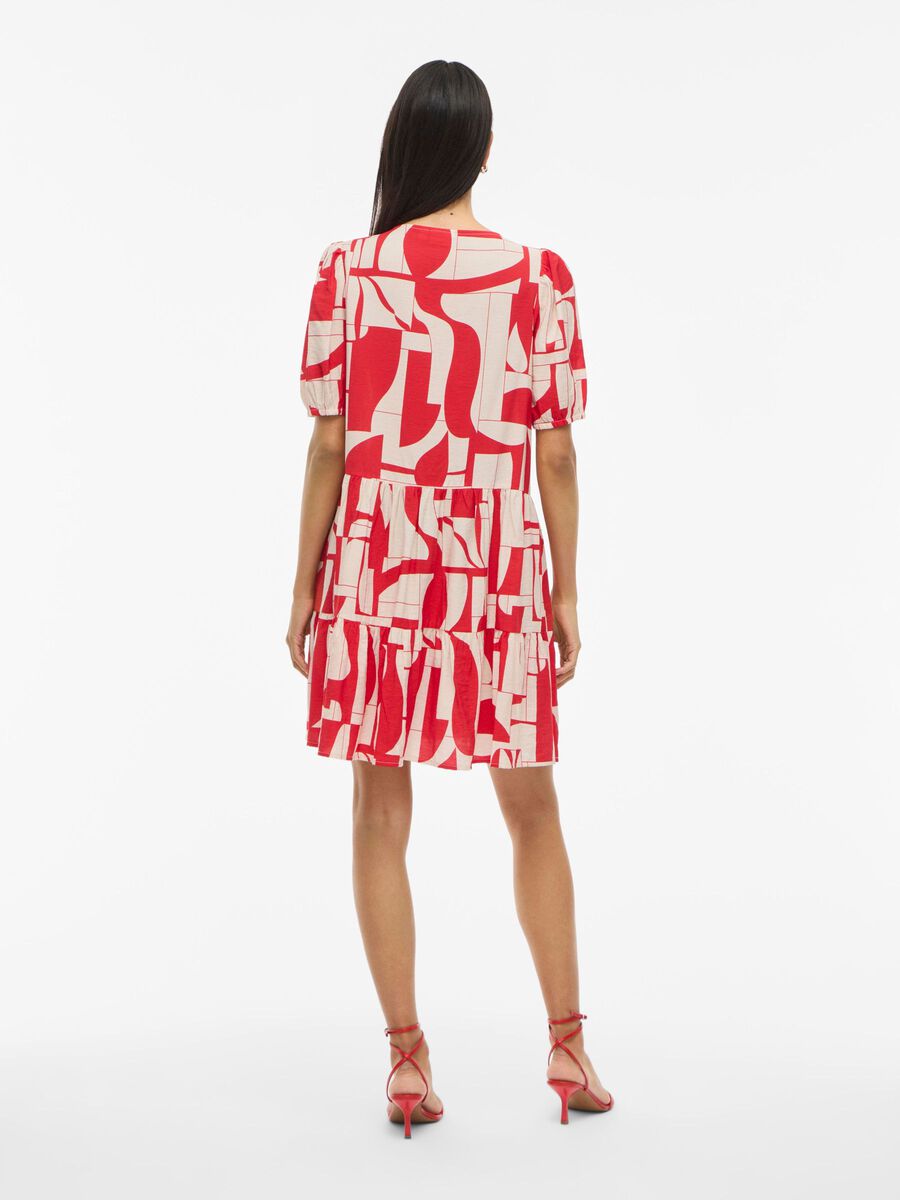 VILA VIHASJA SHORT SLEEVED SHORT DRESS, Racing Red, highres - 14112233_RacingRed_1235371_004.jpg