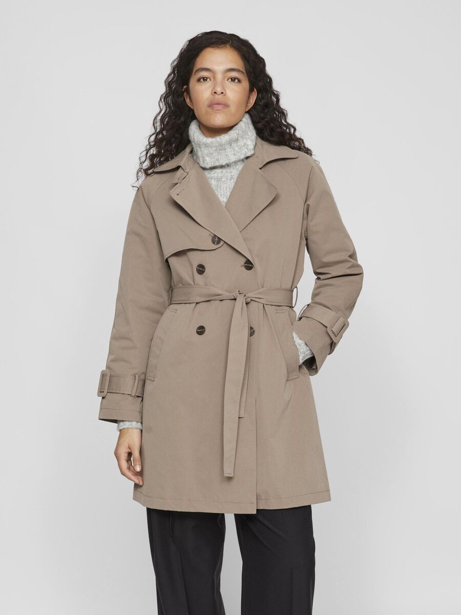 VILA BELTED  TRENCHCOAT, Walnut, highres - 14105103_Walnut_003.jpg