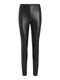 Vila COATED HIGH-WAIST LEGGINGS, Black, highres - 14074751_Black_001.jpg