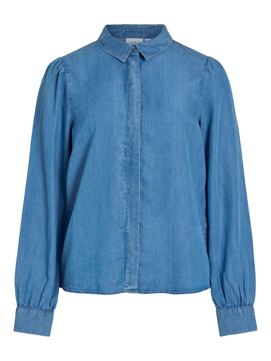VILA DENIM SKJORTE, Light Blue Denim, highres - 14104536_LightBlueDenim_001.jpg