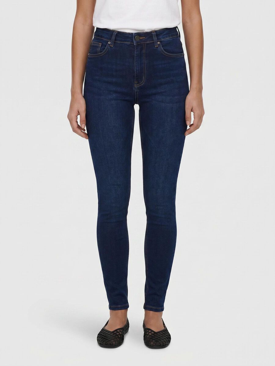 Product carousel image - NMCALLIE SKINNY FIT JEANS, Dark Blue Denim | 1