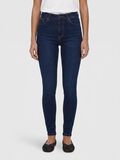 Product image thumbnail - NMCALLIE SKINNY FIT JEANS, Dark Blue Denim | 1