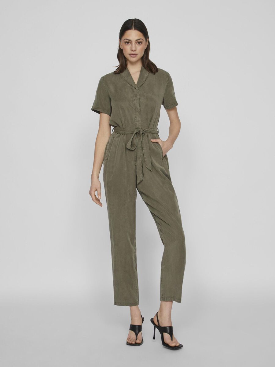 Vila SHORT SLEEVED JUMPSUIT, Dusty Olive, highres - 14093543_DustyOlive_003.jpg