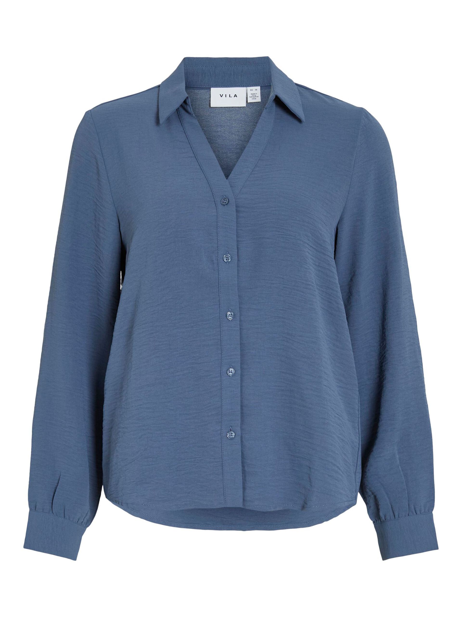 Carousel image - VIJOSA V-NECK SHIRT, Vintage Indigo | 5