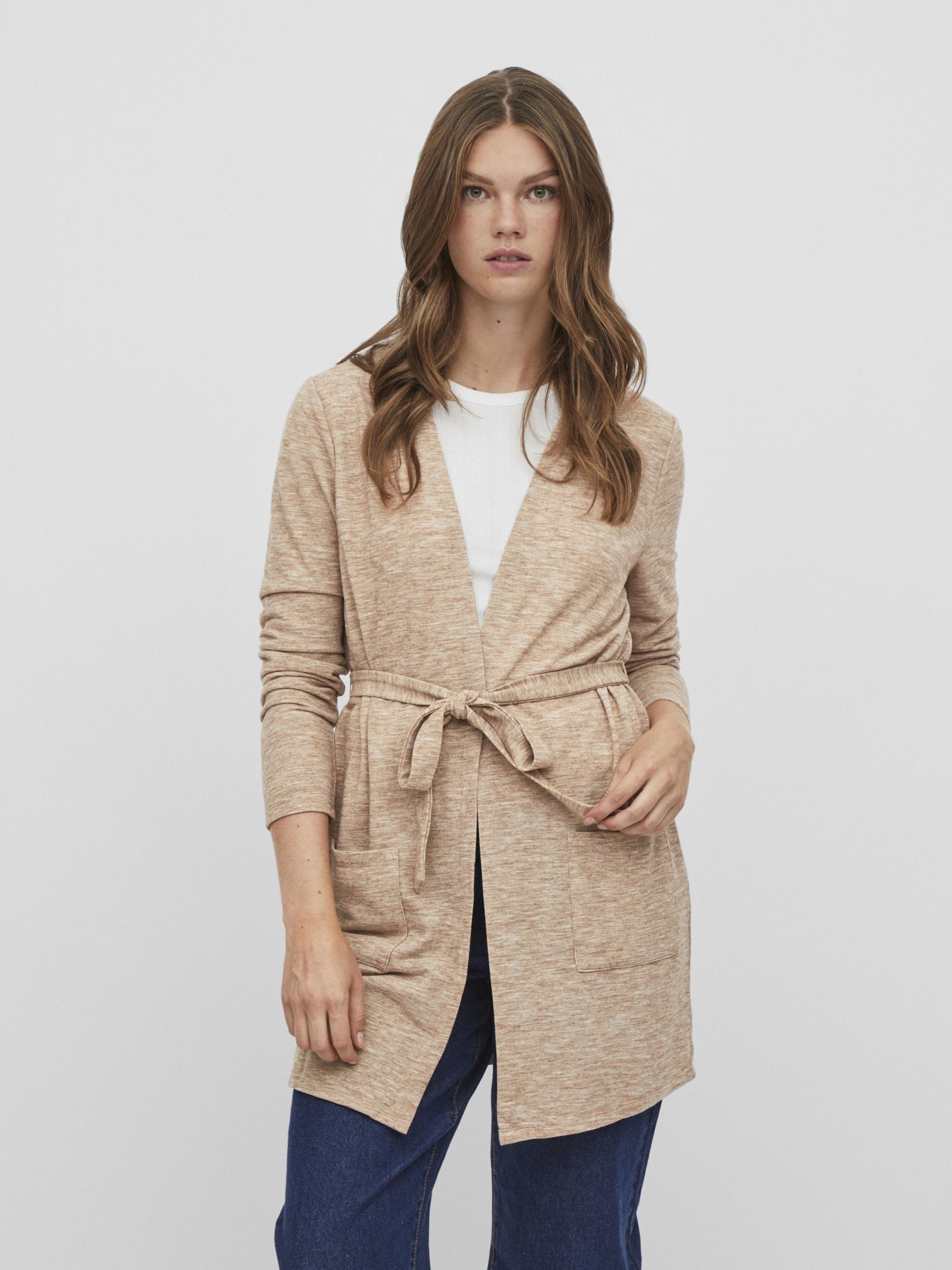 Cardigan with tie top waist