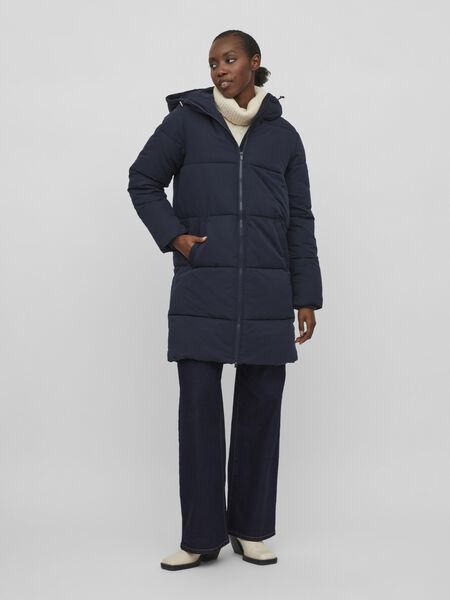 Vila HOODED PUFFER COAT, Navy Blazer, highres - 14079826_NavyBlazer_003.jpg