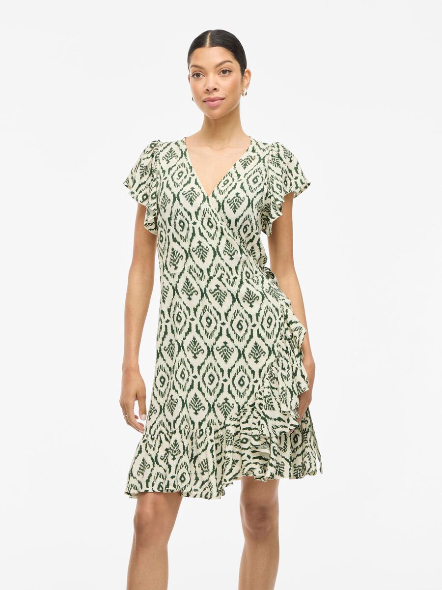 VILA VINOKA SHORT WRAP DRESS, Birch, highres - 14112799_Birch_1247594_003.jpg