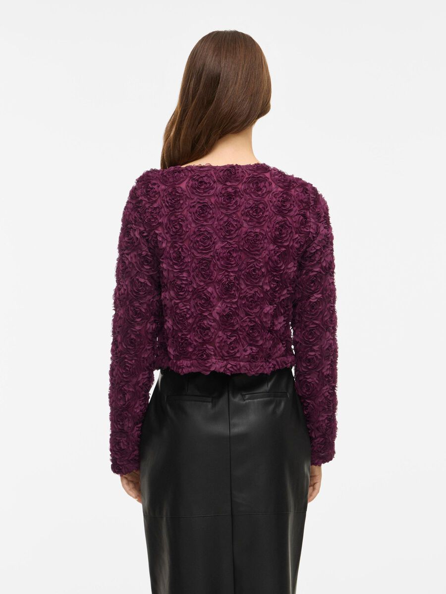 VILA VIFLORAS TIE FRONT LONG SLEEVED TOP, Fig, highres - 14112143_Fig_004.jpg