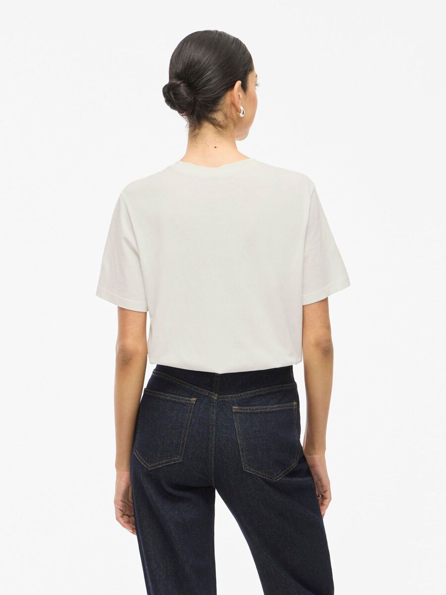 VILA VISYBIL RUNDHALS T-SHIRT, Snow White, highres - 14108443_SnowWhite_1199293_004.jpg