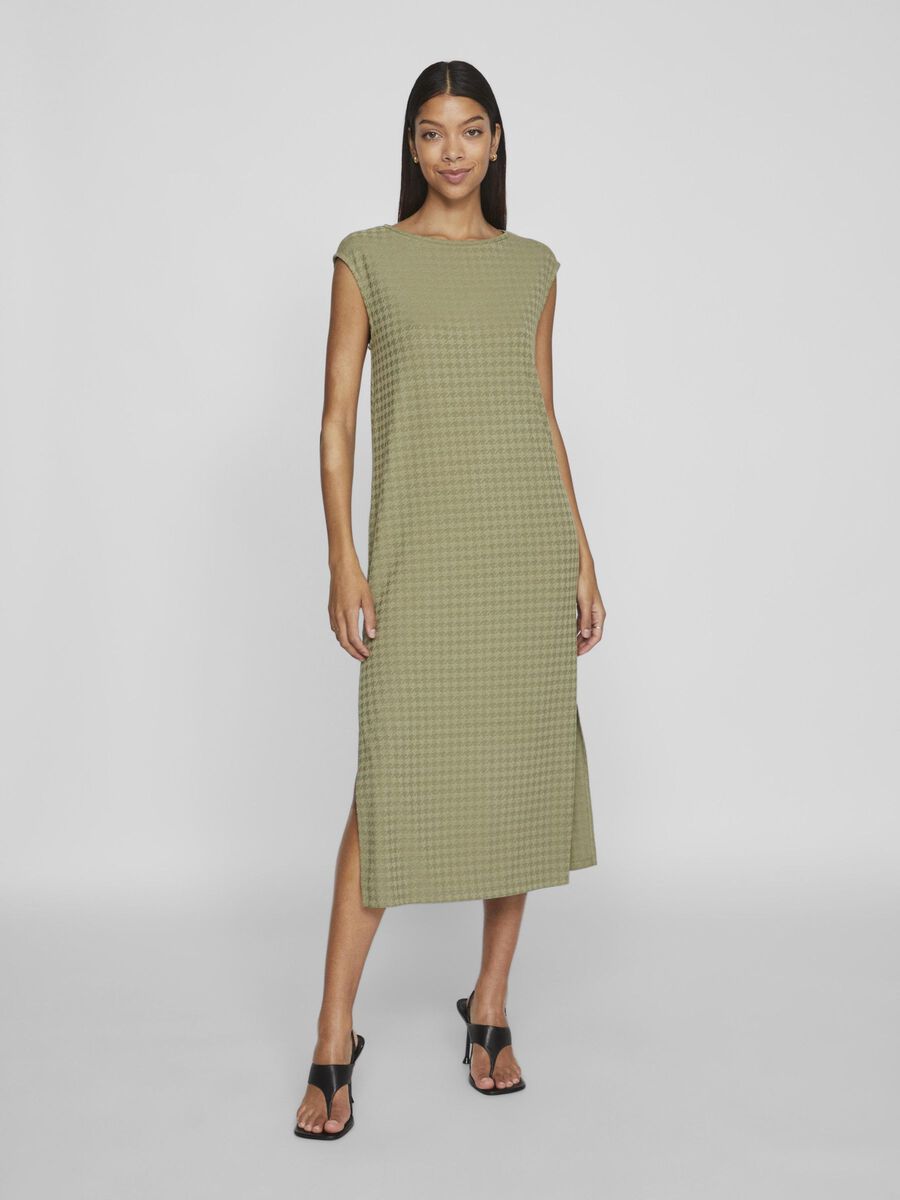 Vila SLEEVELESS  MIDI DRESS, Oil Green, highres - 14097374_OilGreen_003.jpg