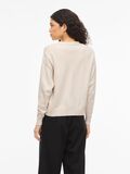 Product image thumbnail - VIRIL V-NECK KNITTED CARDIGAN, Super Light Natural Melan | 2