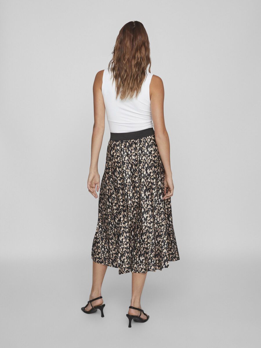 VILA VINITBAN PLEATED MIDI SKIRT, Black, highres - 14068477_Black_1077352_004.jpg