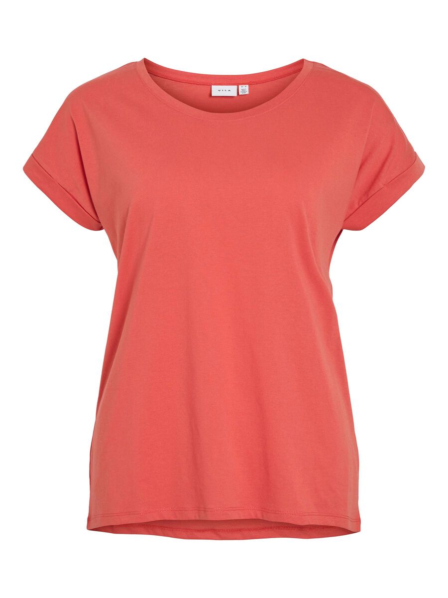 VILA VIDREAMERS ROUND NECK T-SHIRT, Paprika, highres - 14083083_Paprika_001.jpg
