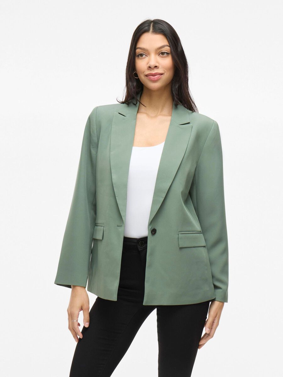 VILA EINREIHIGER BLAZER, Laurel Wreath, highres - 14107071_LaurelWreath_003.jpg