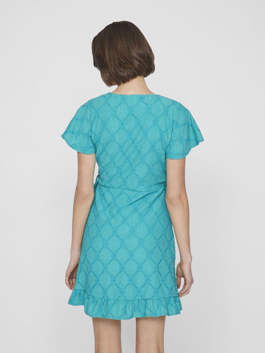 VILA SHORT SLEEVED WRAP DRESS, Tropical Green, highres - 14097466_TropicalGreen_004.jpg