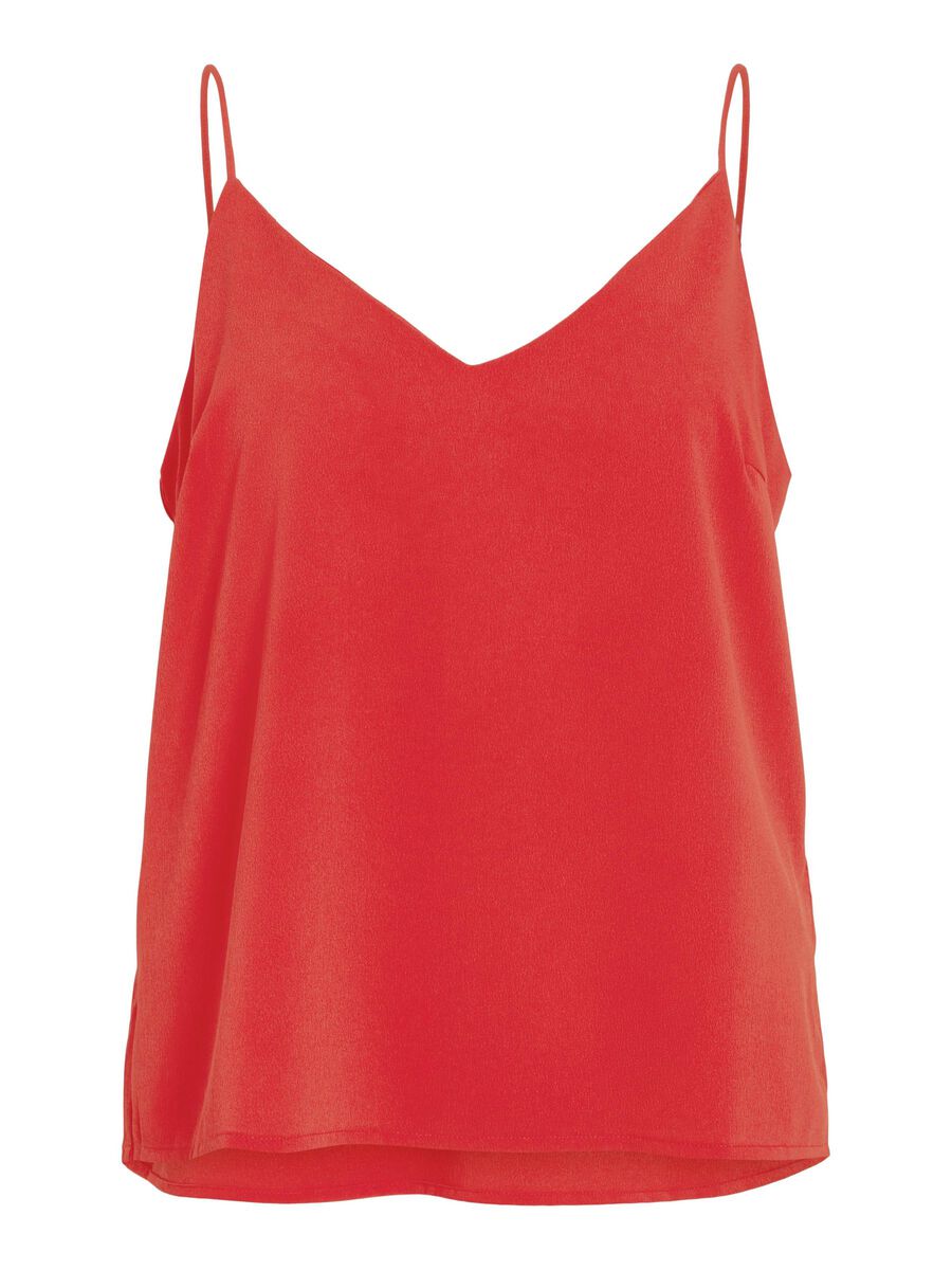 VILA V-NECK STRAP TOP, Mars Red, highres - 14109689_MarsRed_001.jpg