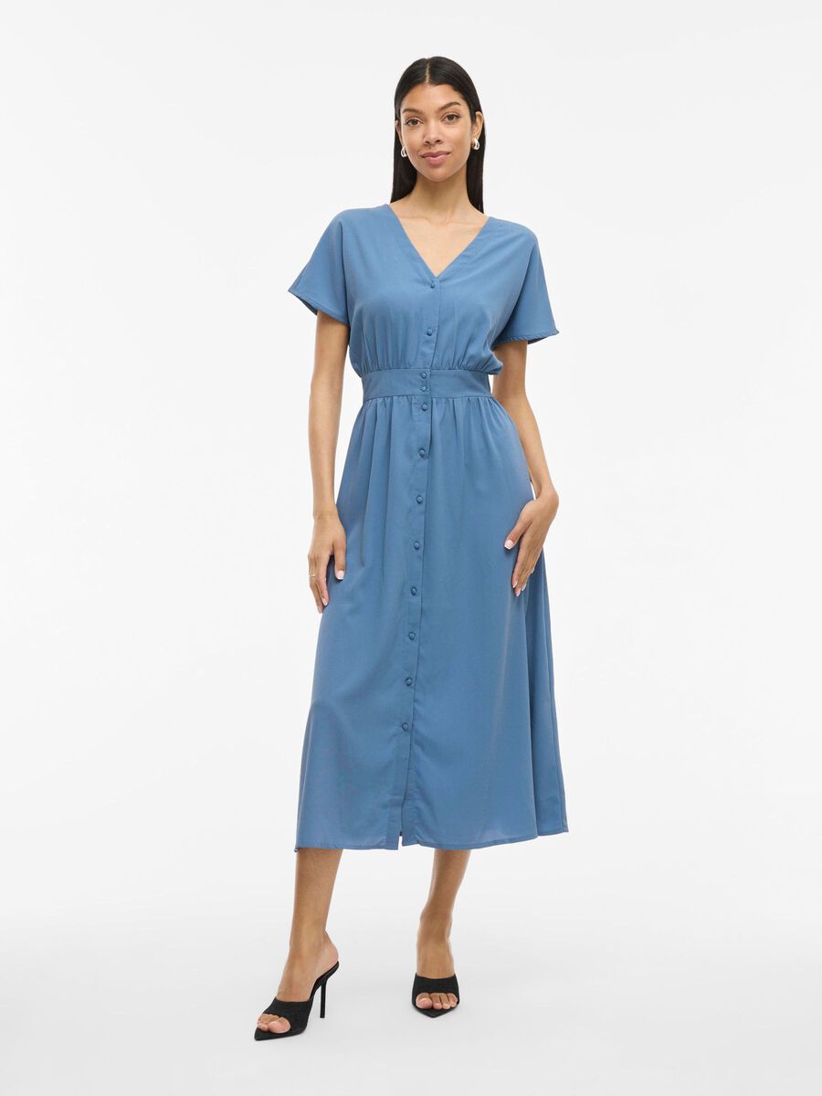 VILA KORTE MOUWEN MIDI JURK, Coronet Blue, highres - 14109619_CoronetBlue_003.jpg