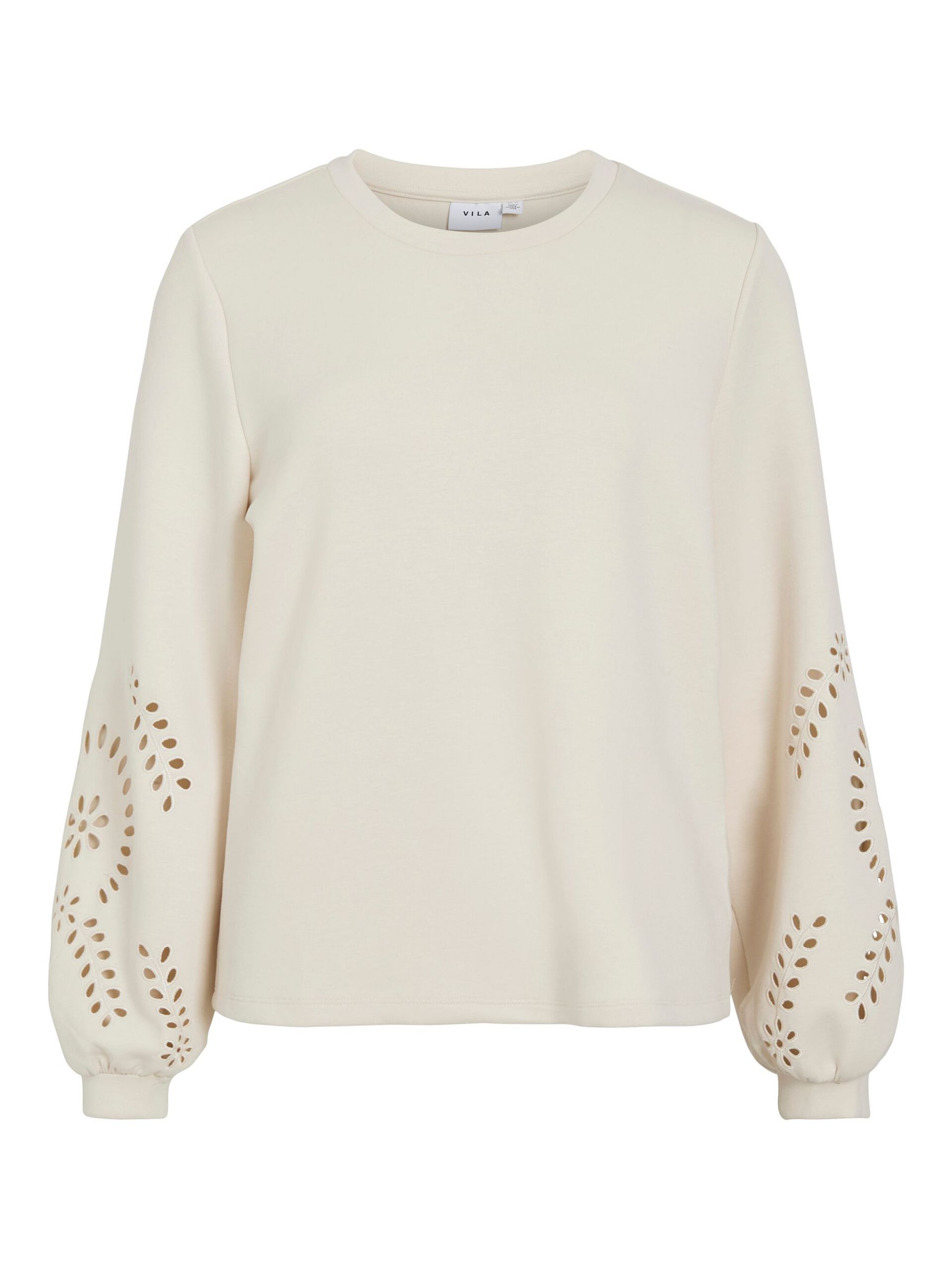 Carousel image - VISANDY RONDE HALS SWEATSHIRT MET LANGE MOUWEN, Birch | 5