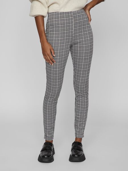 Vila À CARREAUX ET TAILLE MI-HAUTE LEGGINGS, Black, highres - 14087259_Black_1041243_003.jpg