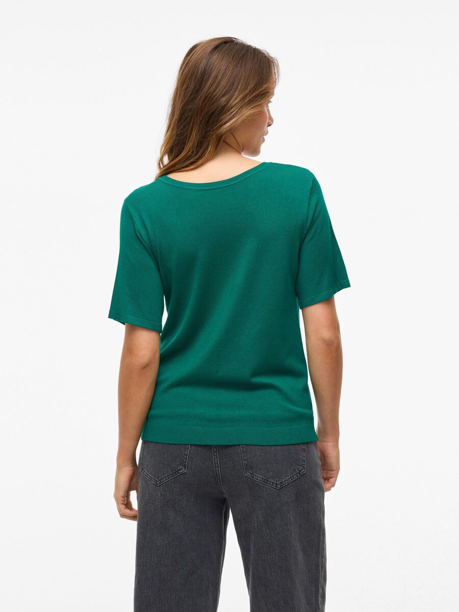 VILA KURZARM STRICKTOP, Cadmium Green, highres - 14100578_CadmiumGreen_004.jpg