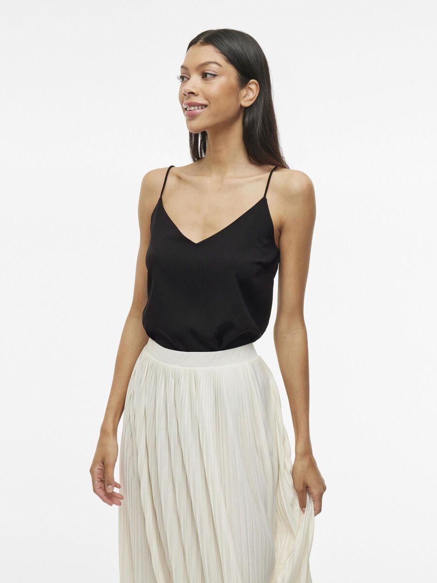 VILA V-NECK STRAP TOP, Black, highres - 14109689_Black_003.jpg