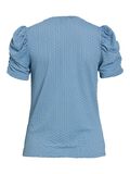 Product image thumbnail - VIANINE ROUND NECK SHORT SLEEVED TOP, Blue Shadow | 7