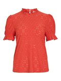 VILA EN BRODERIE TOP À MANCHES COURTES, Paprika, highres - 14070251_Paprika_001.jpg
