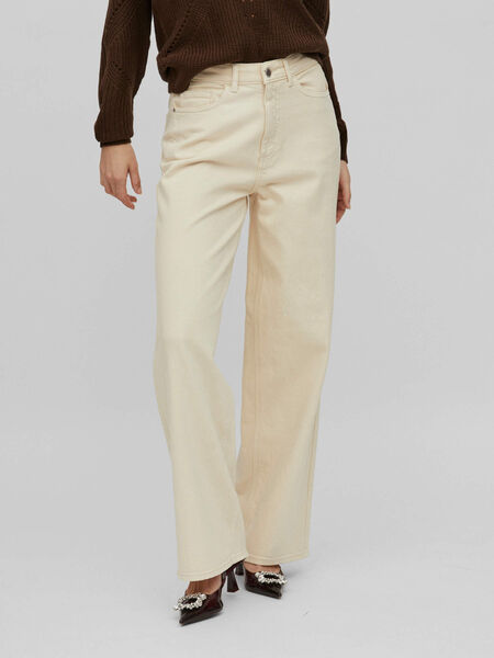 Vila HØY MIDJE JEANS MED VID PASSFORM, Birch, highres - 14084736_Birch_003.jpg