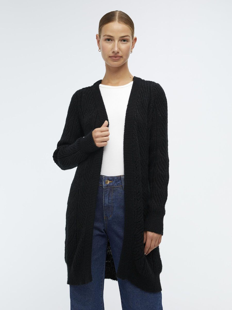 Object Collectors Item OBJNOVA STELLA KNITTED CARDIGAN, Black, highres - 23030187_Black_003.jpg