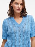 VILA SHORT SLEEVED KNITTED TOP, Blissful Blue, highres - 14103437_BlissfulBlue_006.jpg