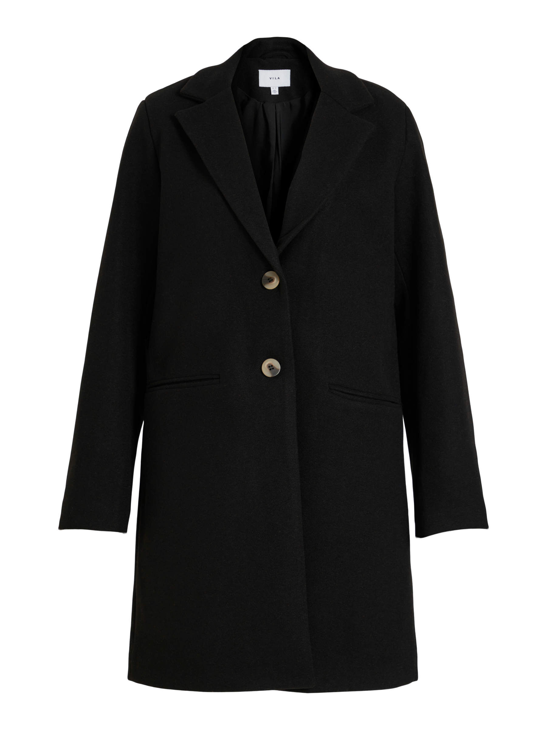 Single breasted black coat online