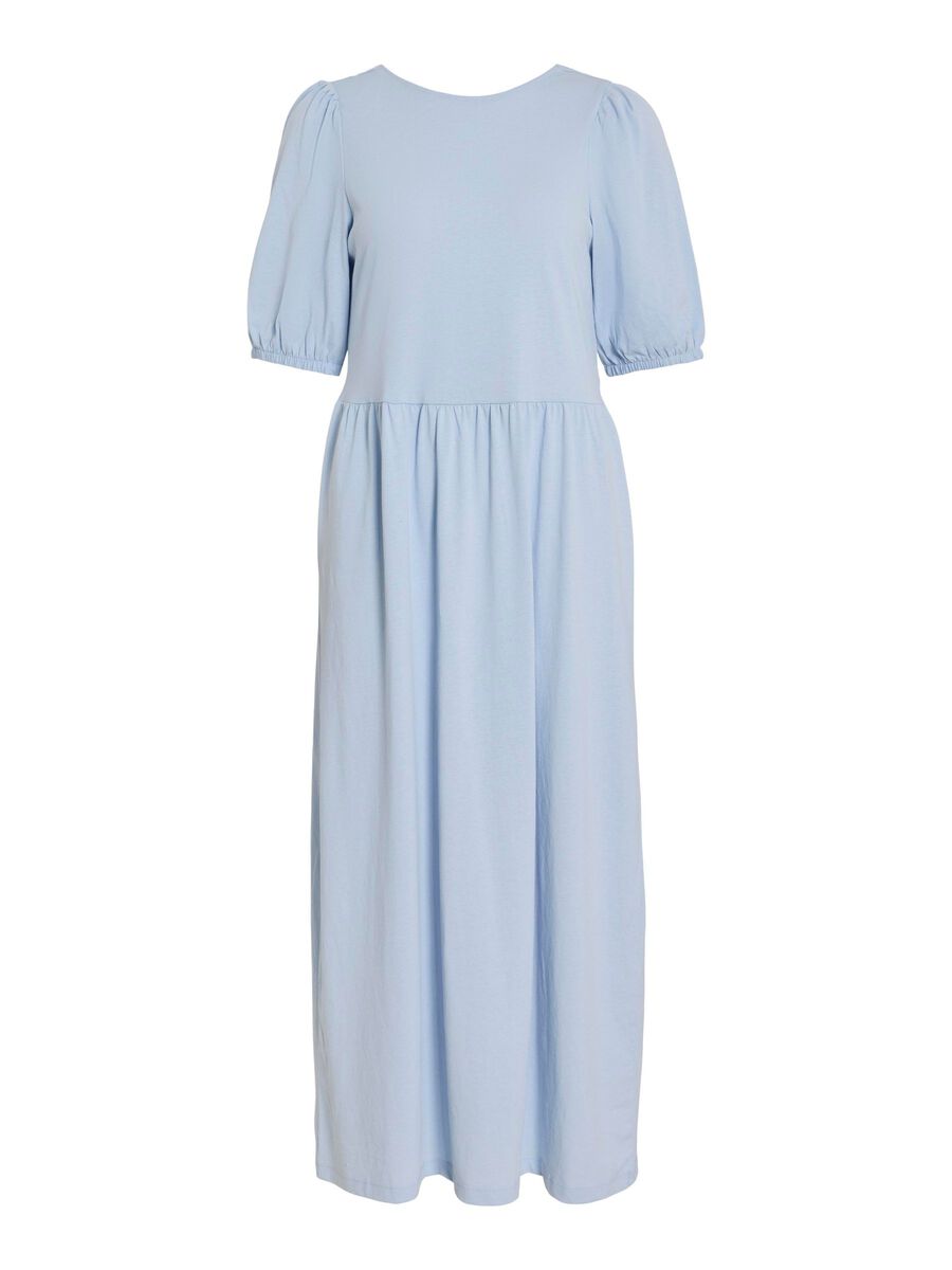 VILA A MANICHE CORTE VESTITO MIDI, Kentucky Blue, highres - 14105717_KentuckyBlue_001.jpg