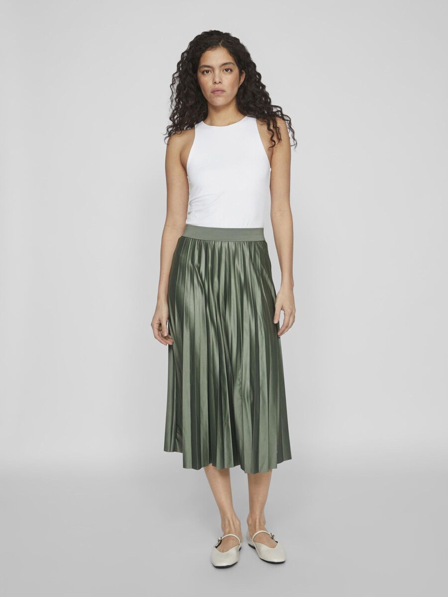Carousel image - VINITBAN PLEATED MIDI SKIRT, Laurel Wreath | 4