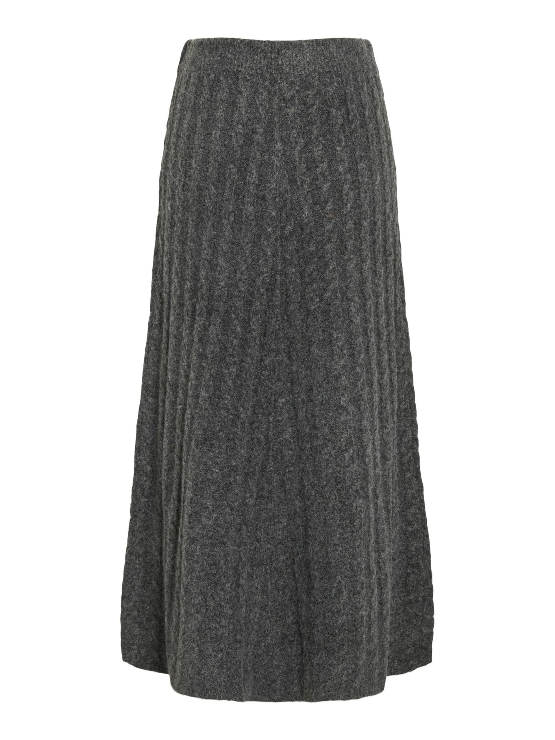Carousel image - VIRELLI KNITTED MAXI SKIRT, Dark Grey Melange | 7