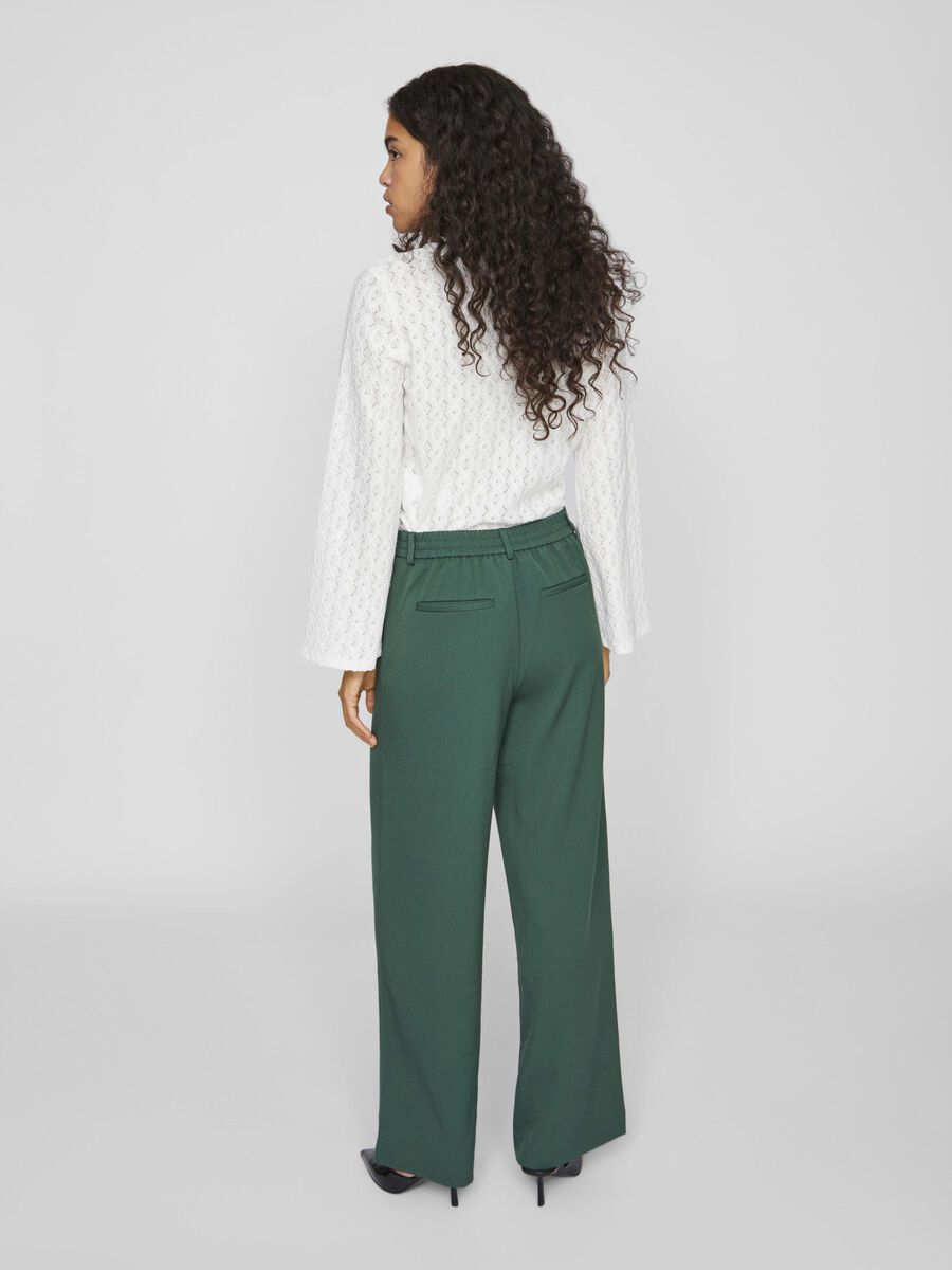 VILA VIVARONE HIGH WAIST HOSE MIT WEITEM BEIN, Pineneedle, highres - 14087407_Pineneedle_004.jpg