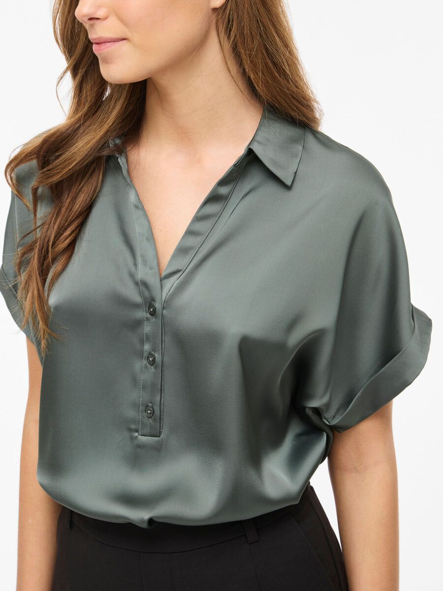 Carousel image - VIENNA SHORT SLEEVED SHIRT, Balsam Green | 3