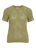 VILA SHORT SLEEVED  KNITTED TOP, Sage, highres - 14102700_Sage_001.jpg
