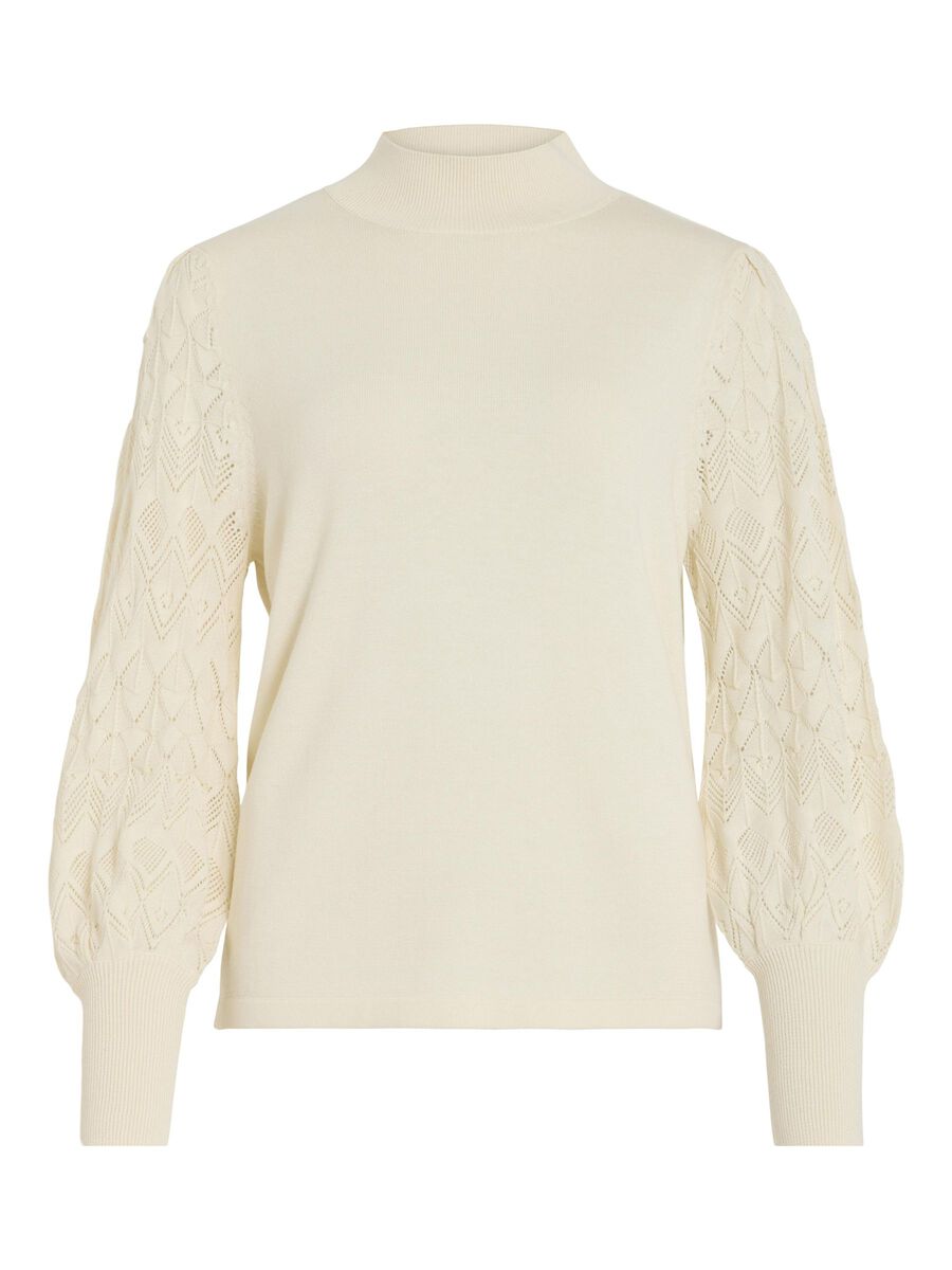 VILA HIGH NECK KNITTED PULLOVER, Sugar Swizzle, highres - 14109865_SugarSwizzle_001.jpg