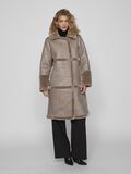 Vila FAUX SHEARLING COAT, Simply Taupe, highres - 14088328_SimplyTaupe_003.jpg