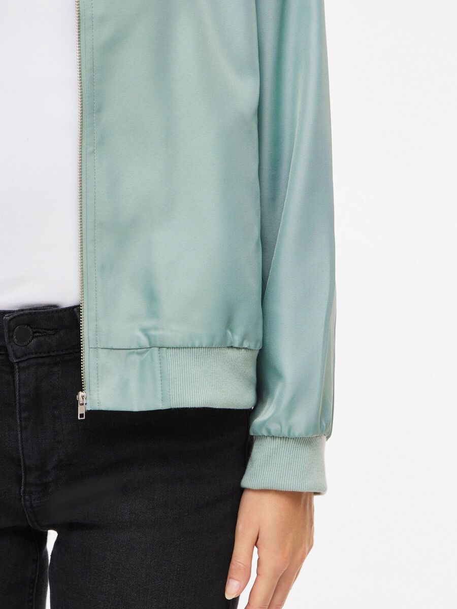 Carousel image - ZIPPER BOMBER JACKET, Blue Surf | 5