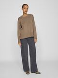 VILA ROUND NECK KNITTED PULLOVER, Fossil, highres - 14102628_Fossil_005.jpg