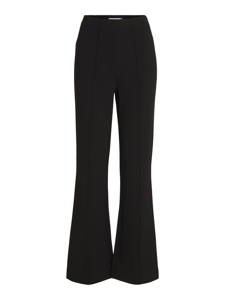 VILA VIBILLIE FLARED HIGH WAISTED TROUSERS, Black Beauty, highres - 14094017_BlackBeauty_001.jpg