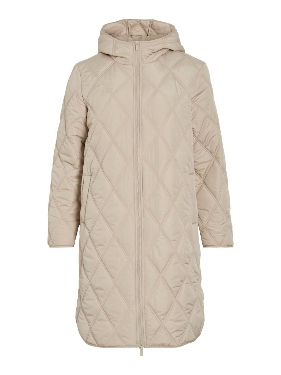 VILA HOODED COAT, Feather Gray, highres - 14103390_FeatherGray_001.jpg