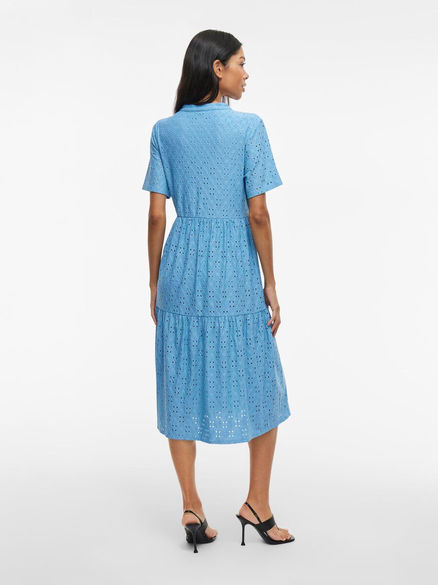 VILA SHORT SLEEVED MIDI DRESS, Blissful Blue, highres - 14109847_BlissfulBlue_004.jpg