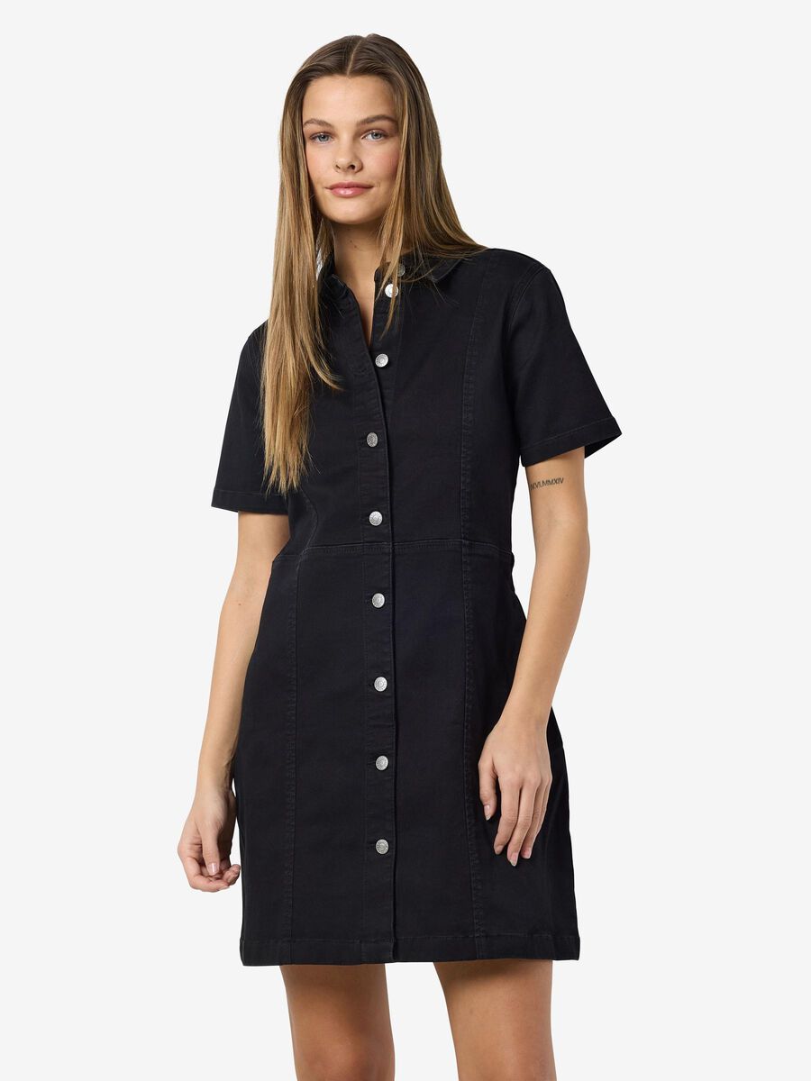 Noisy May DENIM MINI-ROBE, Black, highres - 27032980_Black_003.jpg