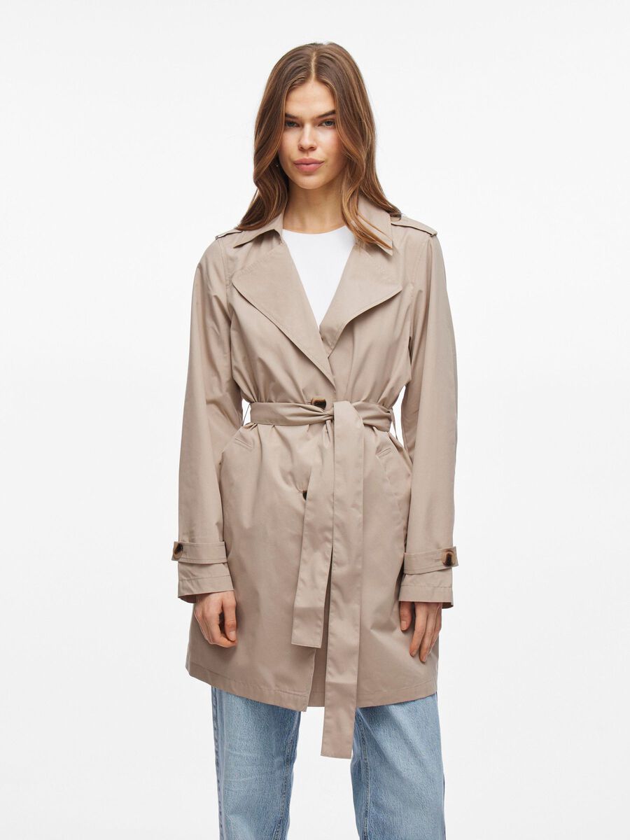 VILA AVEC CEINTURE TRENCH, Simply Taupe, highres - 14107076_SimplyTaupe_003.jpg