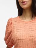VILA VIMINERA ROUND NECK SHORT SLEEVED TOP, Cadmium Orange, highres - 14106721_CadmiumOrange_006.jpg