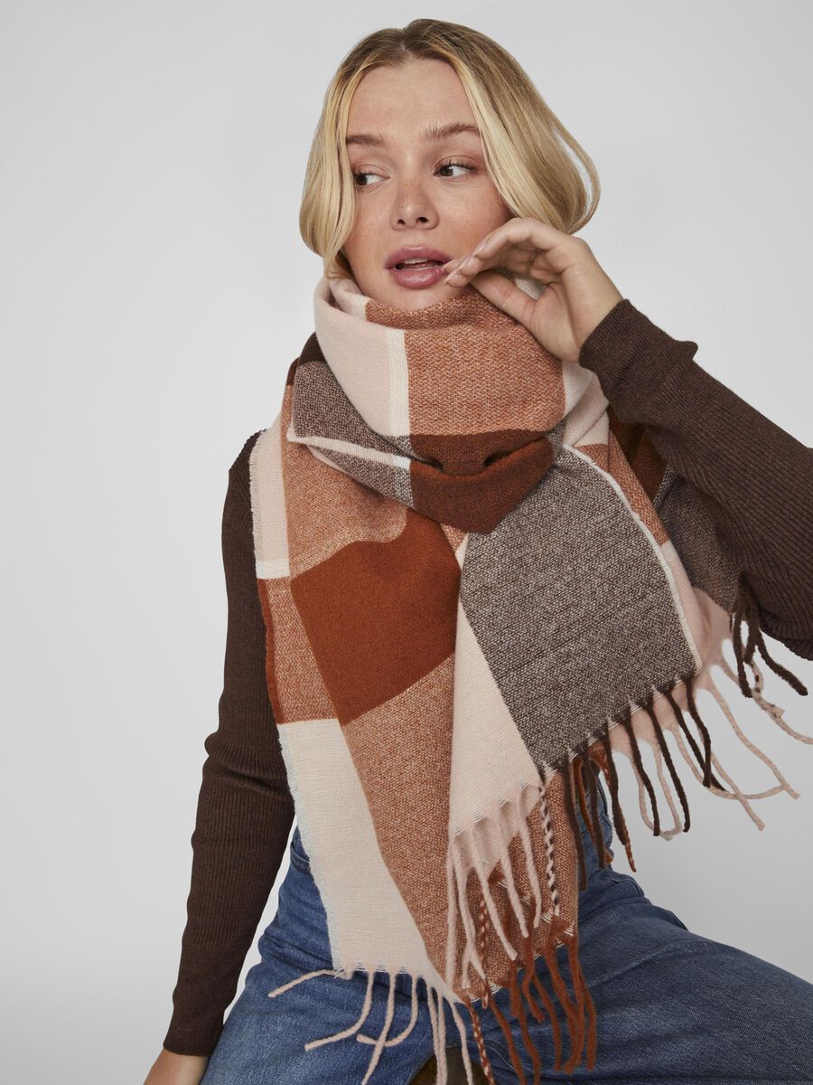 Vila FRINGE SCARF, Caramel Café, highres - 14088998_CaramelCaf_003.jpg